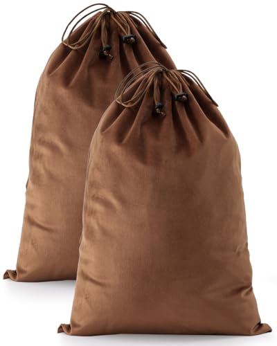 2 Pcs Shoe Bags for Travel (Mocha Mousse / 17.3"x12.6")