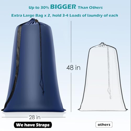 Heavy Duty Laundry Bag (Navy / 48" x 28" x 1")