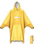 Hooded Rain Poncho for Adult Waterproof Lightweight Raincoat (Z-yellow(with Zipper))