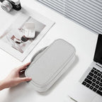 Tech Organizer Pouch with Handle (Grey / Single Layer)