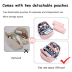 Travel Makeup Bag Cosmetic Bags for Women (G-3-Pink)