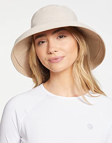 Women's Holiday Sun Hat UPF 50+ (Small-Medium / Natural/Beige)