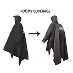 Rain Ponchos for Adults (Large Tall / Navy Blue)
