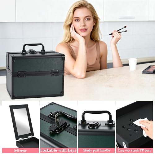 Makeup Train Case (Green)