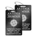 Personalized Metal Luggage Tags (Horizontal Black)
