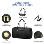 Women Weekender Travel Duffle Bag (26-Black Basic - 3 PCS / Large)