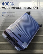 Hardside Expandable Carry On Luggage (Blue / 20 inch + Duffel)