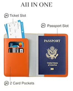 Passport Holder for Travel Essentials (Orange)