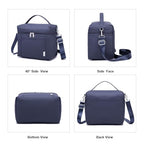 NOL Insulated Lunch Bags for Women Cooler Bag Lightweight Nylon Waterproof Lunch Box for Work Small Navy Blue 4L (Navy Blue / Small (4 Liters))