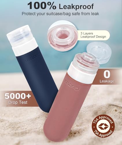 Travel Bottles for Toiletries 6 Pack (Morandi)