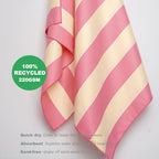 Microfiber Beach Towel Sand (U-sorbet Stripe / Extra Large(67x35"))
