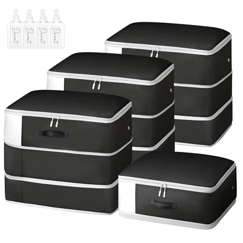 Comforter Storage Bag (Black / 4 Pack - 3-Layer)