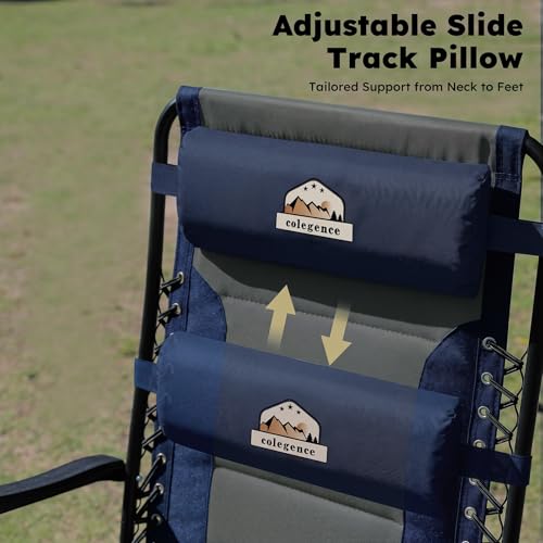 Oversized Zero Gravity Chairs Set of 2 (Navy&gray / Set of 2)