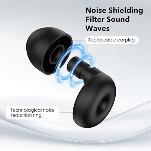 40dB Ear Plugs for Sleeping Noise Cancelling Ear Plugs for Noise Reduction & Snoring (Blue)