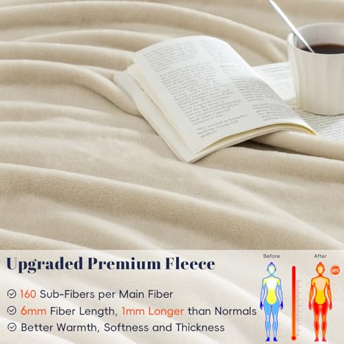 Fleece Blanket Queen Size 90"x90" (Oak / Queen(90" X 90"))
