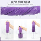 Microfiber Towel Quick Dry Camping & Travel & Gym Towel. Compact (Violet / 24.00" x 12.00")