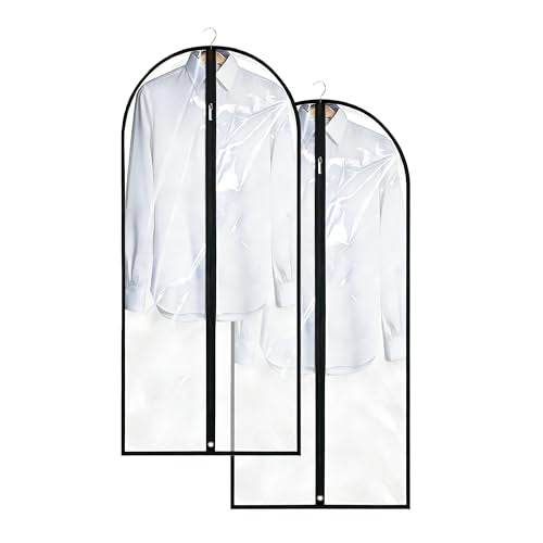 Dress Bags for Gowns Long (Clear / 60''- 2 Pack)