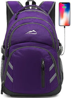 Extra Large Backpack Bookbag for College Laptop Travel (17 Inch / Azalea Purple)