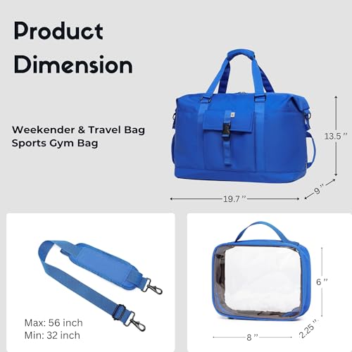 Duffel with Utility Pouch (Blue)