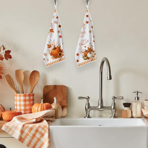 Fall Pumpkin Kitchen Towels 4 PCS
