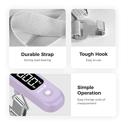 Digital Luggage Scale for Travel (Purple)