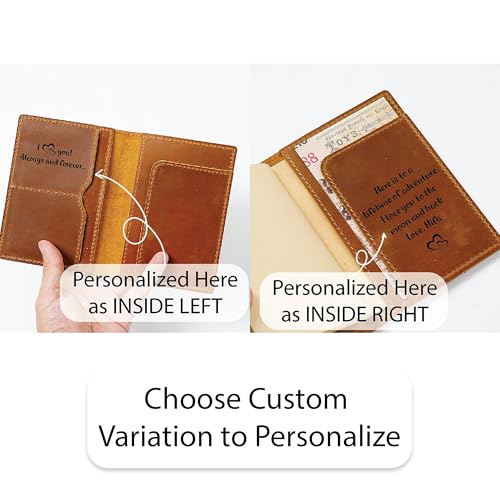 Leather Passport Holder (Black / Usa Great Seal)