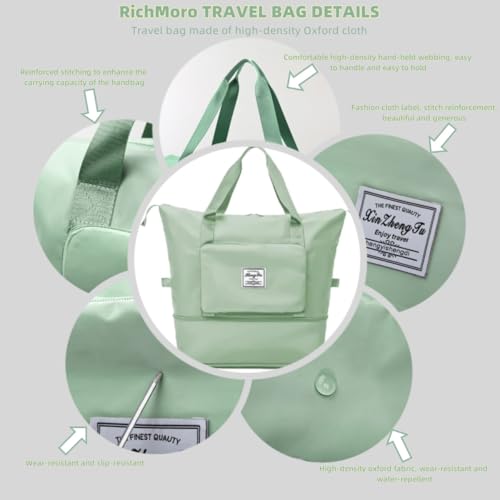 Large Capacity Foldable Travel Bag (Light Green)