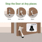 4 Stoppers 4 in White Kickdown Door Stopper for Bottom of Door (White / 4 INCH X 4 PACK)