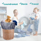 Heavy Duty Laundry Bag (Black+Gray / 48" x 28" x 1")