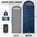 Sleeping Bag for Adults (AZURE / Left Zip)