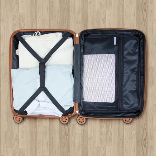 Expandable 22x14x9 Airline Approved 21" Carry On Luggage (Purple)