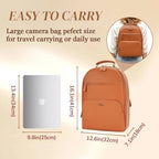 Camera Backpack Classic PU Leather for DSLR (Brown / 20L)