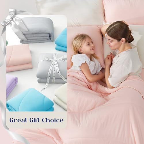 Temperature Regulating Comforter (Blush Pink / Premium Queen (90"x90"))