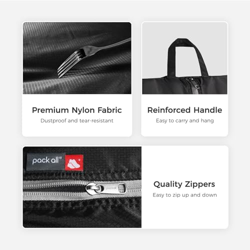 Foldable Shoe Bag for Travel (Black / Foldable-Plus)