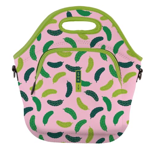 LunchTote Zippered Bag Insulated Neoprene Caddy (Pickle Me Pink / X-Large 6.5 Quart Lunch Tote)