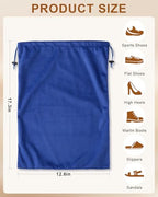 4 Pcs Shoe Bags for Travel (Palace Blue / 17.3"x12.6")