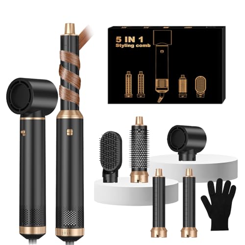 Blow Dryer Brush 5 in 1 (Dark Black)