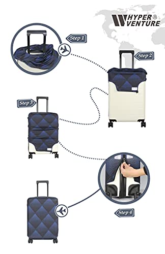 Travel Luggage Cover Suitcase Protector Fits 18 (Blue Cube / S)