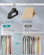 Pack of 50 Coat Hangers (50 Pack / Black)