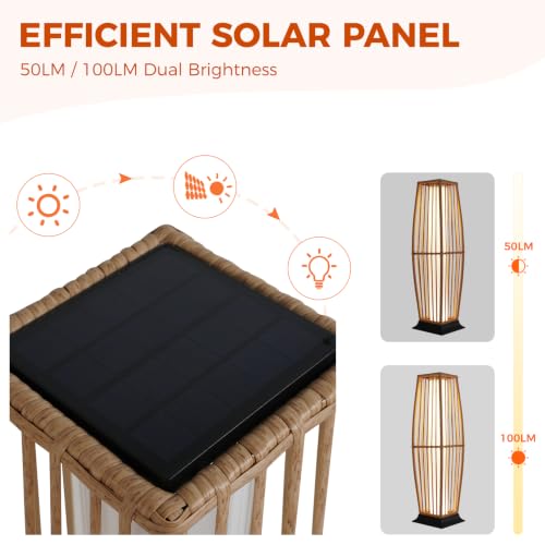 Solar Outdoor Floor Lamp Set of 2 (2 PCS Large / Taurus)