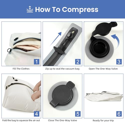 TPU Vacuum Bag for Travel (White / ExtraLarge)