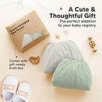 2 Pack Organic Changing Pad Covers for Girl (Sage)
