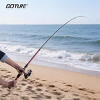 2 Pack 7ft 24T Telescopic Rod & Reel Combo for Freshwater Bass (Red - 2 Rods & 2 Reels Surf Fishing Combo (Oxford Bag) / 2.1M/7FT)