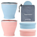 Collapsible Cup 8 oz 2 (Blue & Lowcountry Peach)