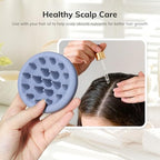 Silicone Scalp Massager Shampoo Brush (Gray Blue)