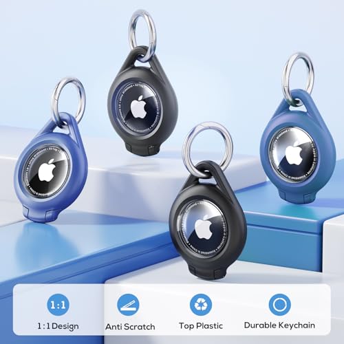 IP67 Waterproof AirTag Holder (Black/Blue)