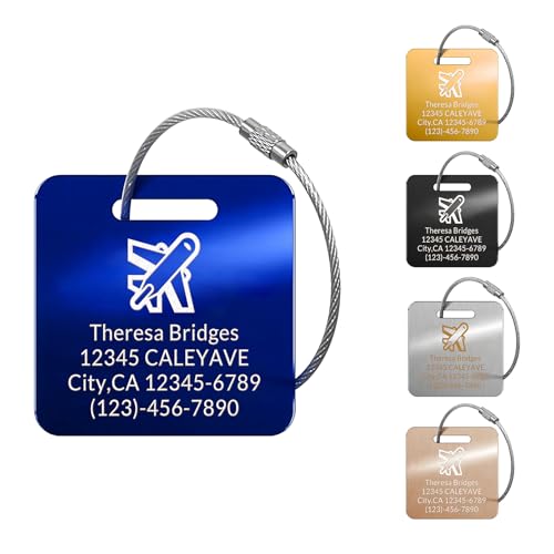 Custom Personalized Luggage Tags ((2 × 2)multicolored)