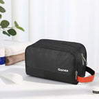 Travel Toiletry Bag for Men (Black & Orange)