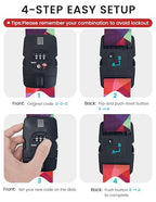 Travelkin Luggage Straps TSA Approved (Colorful Geometry)