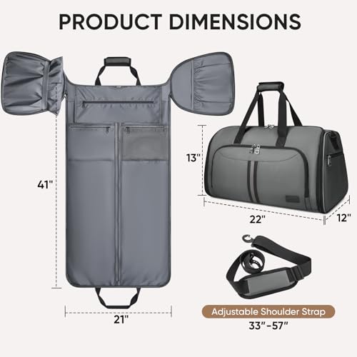 Garment Bags for Travel (Dark Gray)